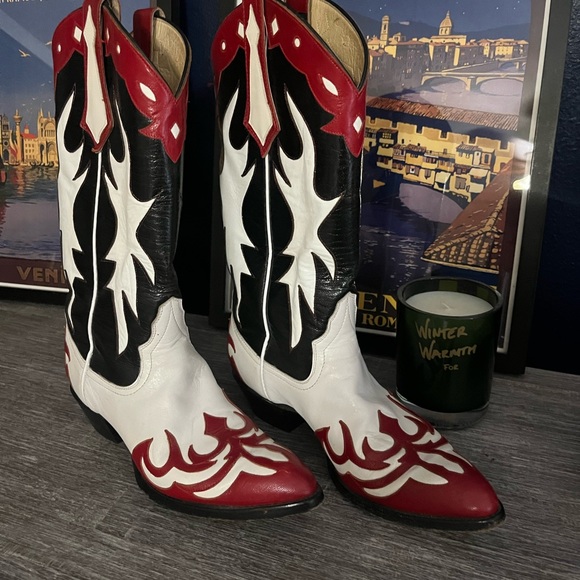 Size 8 B - Larry Mahan Womens Vintage Cowboy Western Boots | Cowgirl - Picture 8 of 8